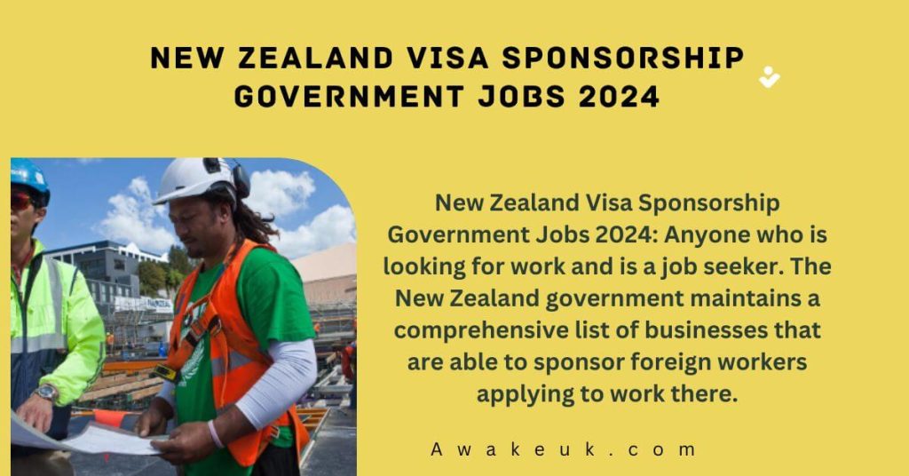 New Zealand Visa Sponsorship Government Jobs 2024