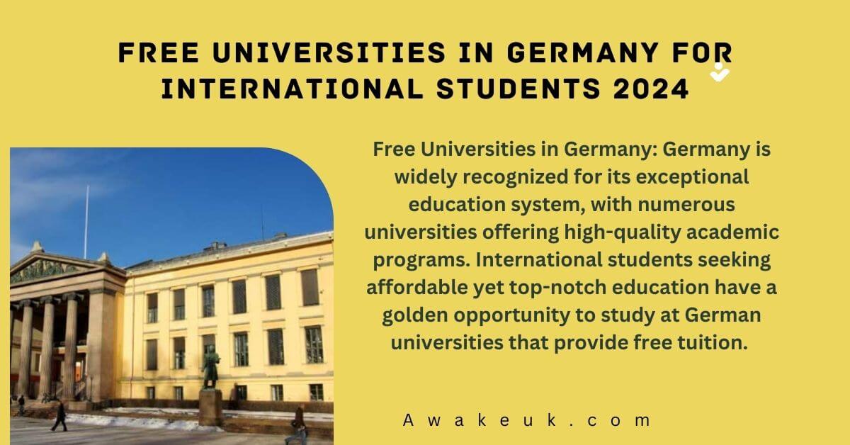 Free Universities In Germany For International Students 2024