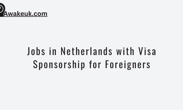 Jobs in Netherlands with Visa Sponsorship for Foreigners