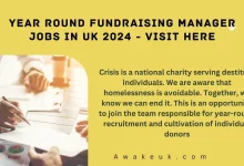 Year Round Fundraising Manager Jobs In UK