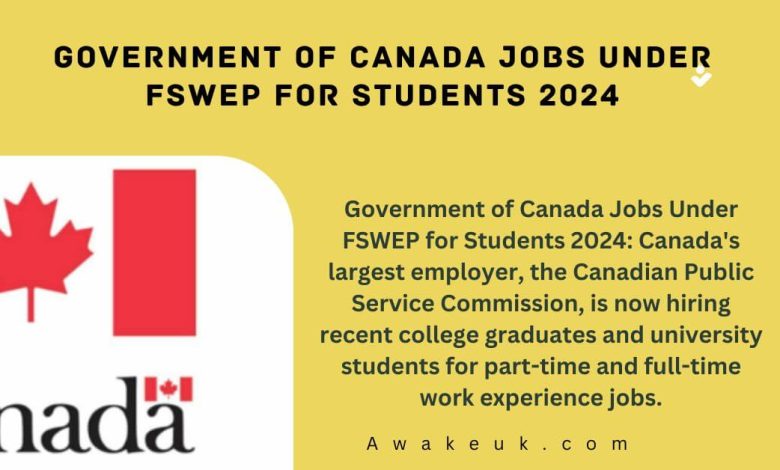 Government of Canada Jobs Under FSWEP for Students 2024