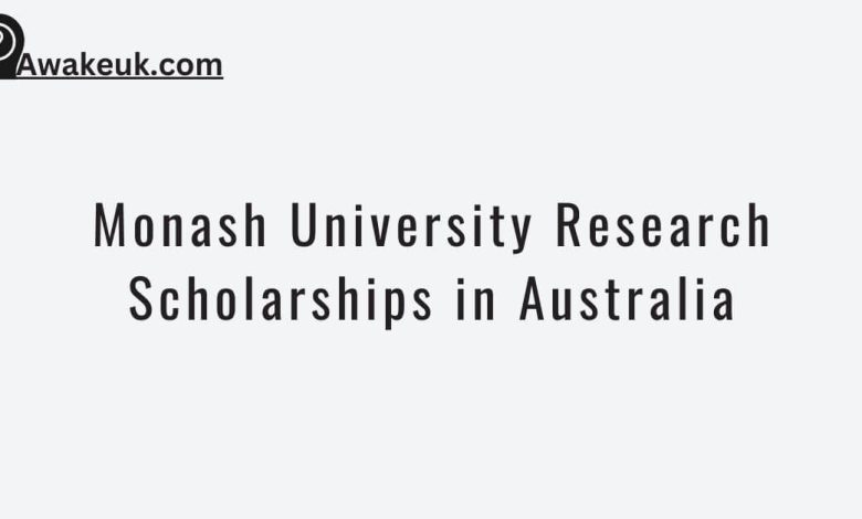 Monash University Research Scholarships in Australia