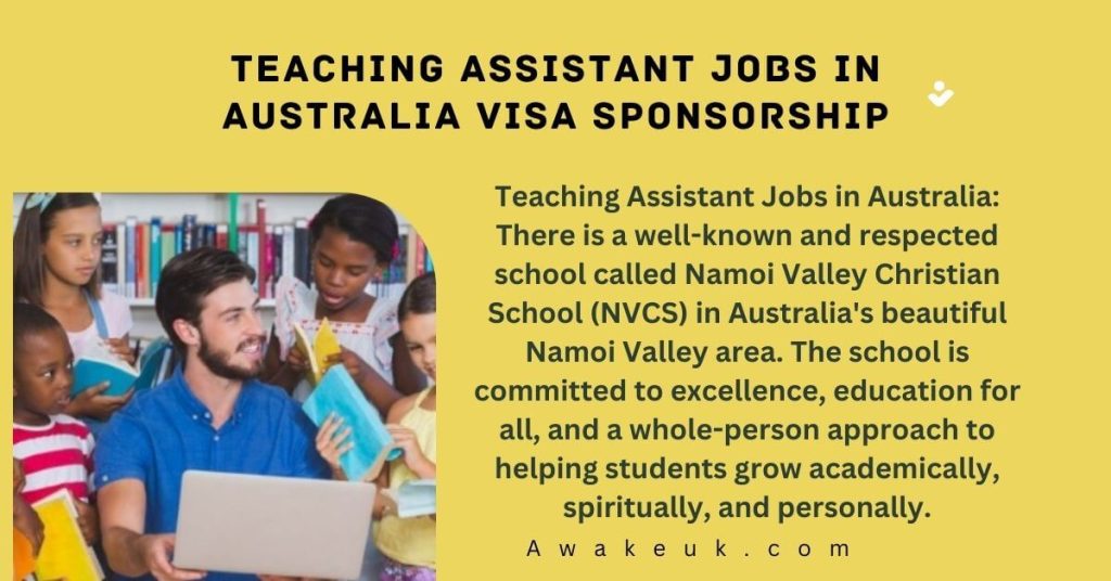 Teaching Assistant Jobs in Australia Visa Sponsorship