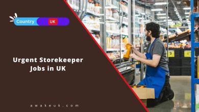 Urgent Storekeeper Jobs in UK