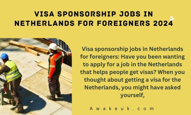 Visa Sponsorship jobs in Netherlands for Foreigners
