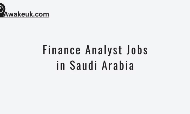 Finance Analyst Jobs in Saudi Arabia