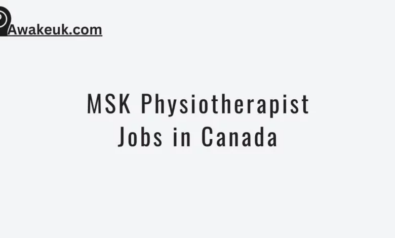 MSK Physiotherapist Jobs in Canada