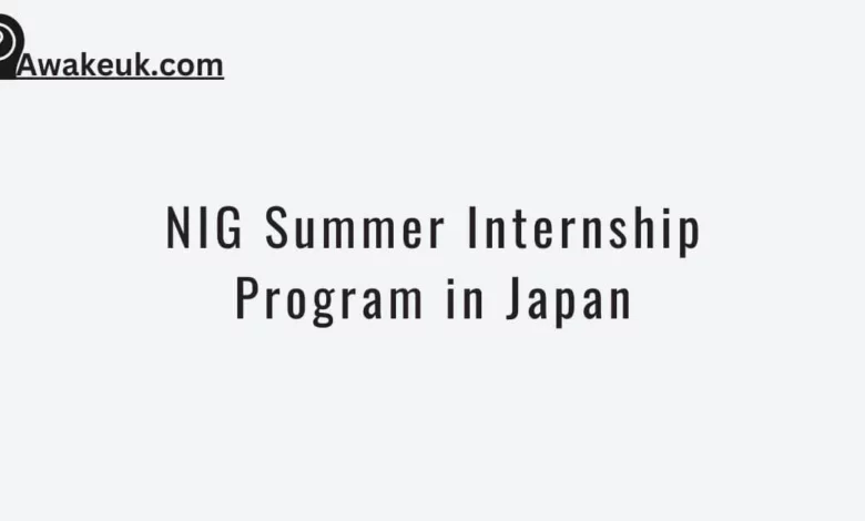 NIG Summer Internship Program in Japan