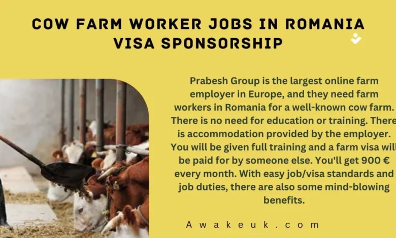 Cow Farm Worker Jobs in Romania Visa Sponsorship