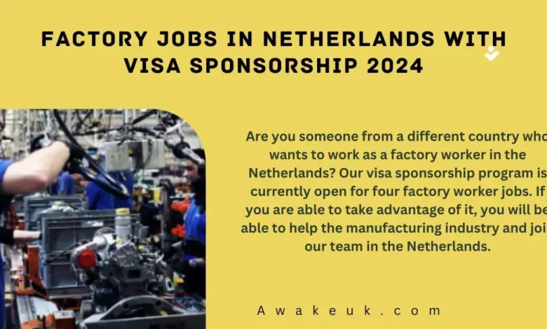 Factory jobs in Netherlands with Visa Sponsorship