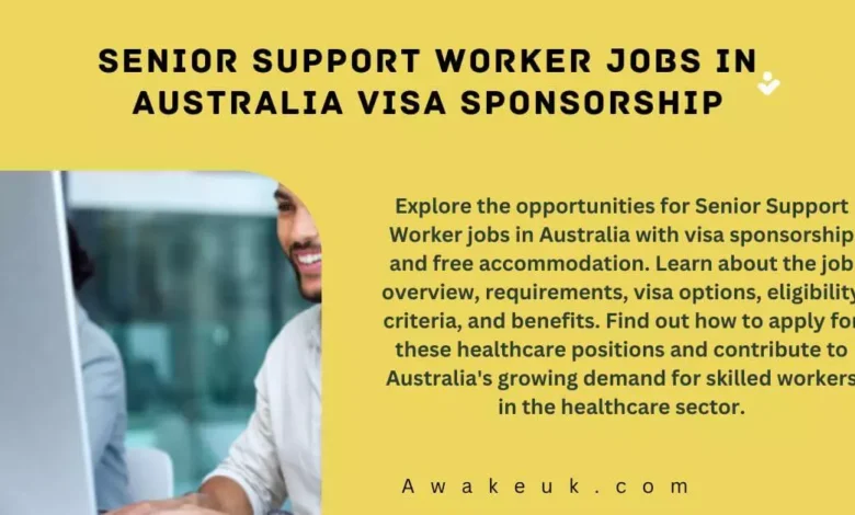 Senior Support Worker Jobs in Australia Visa Sponsorship
