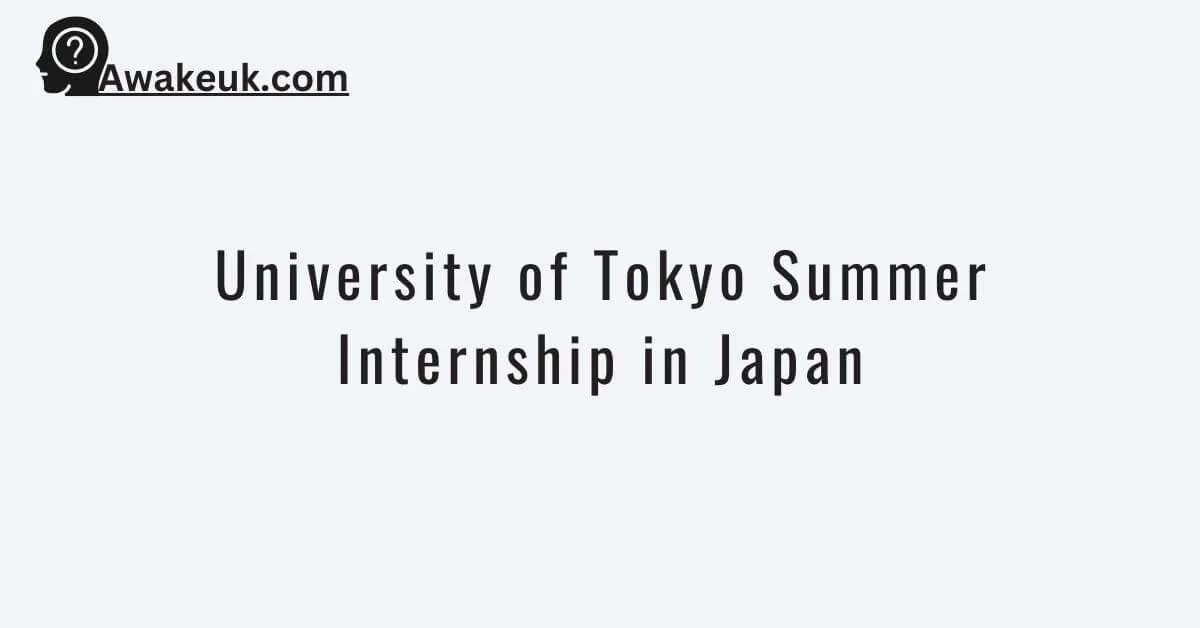 University of Tokyo Summer Internship in Japan 2024