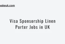 Visa Sponsorship Linen Porter Jobs in UK