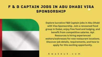 F & B Captain Jobs in Abu Dhabi Visa Sponsorship