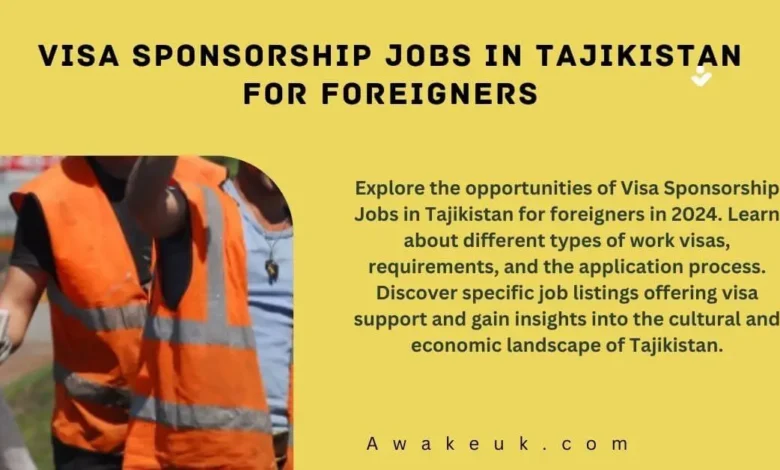 Visa Sponsorship Jobs in Tajikistan for Foreigners