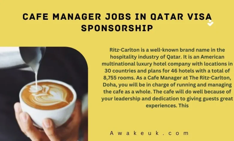 Cafe Manager Jobs in Qatar