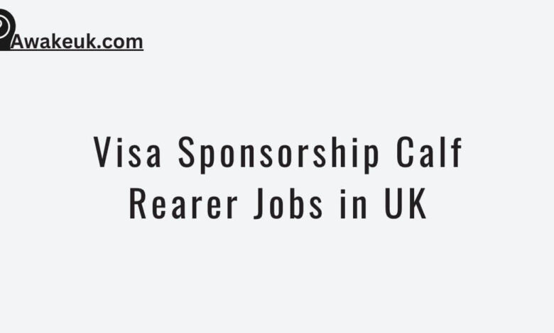 Visa Sponsorship Calf Rearer Jobs in UK
