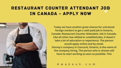 Restaurant Counter Attendant Job in Canada