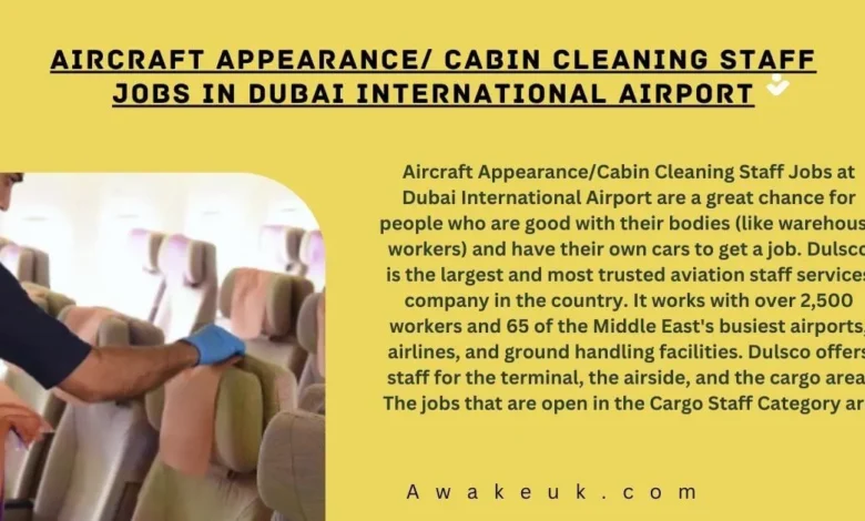 Aircraft Appearance Cabin Cleaning Staff Jobs in Dubai