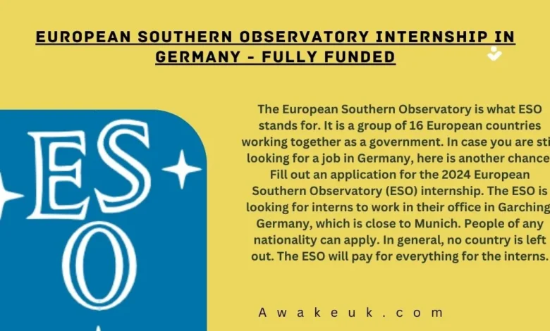 European Southern Observatory Internship