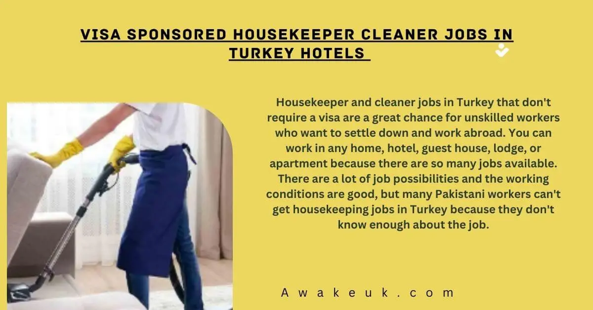 Visa Sponsored Housekeeper Cleaner Jobs In Turkey Hotels