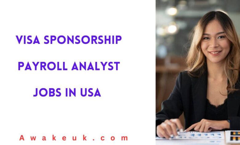 Visa Sponsorship Payroll Analyst Jobs in USA