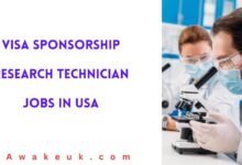 Visa Sponsorship Research Technician Jobs in USA