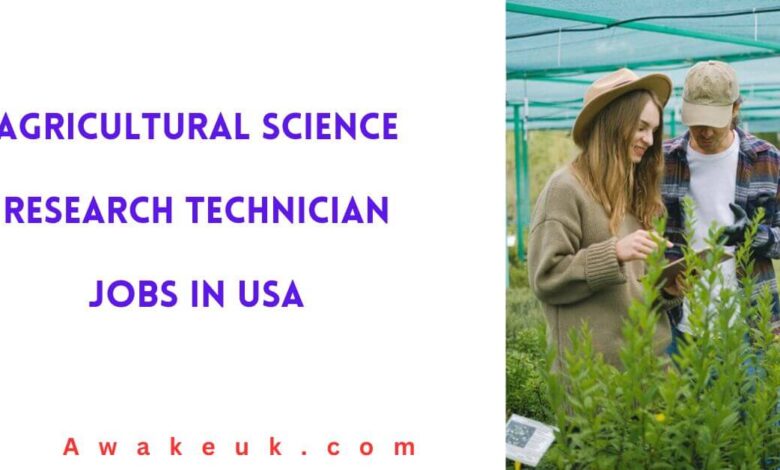 Agricultural Science Research Technician Jobs in USA