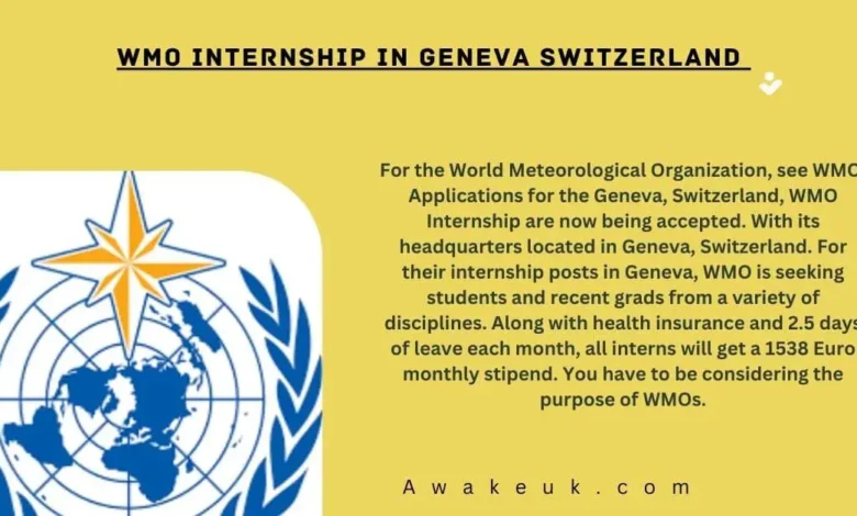 WMO Internship in Geneva Switzerland