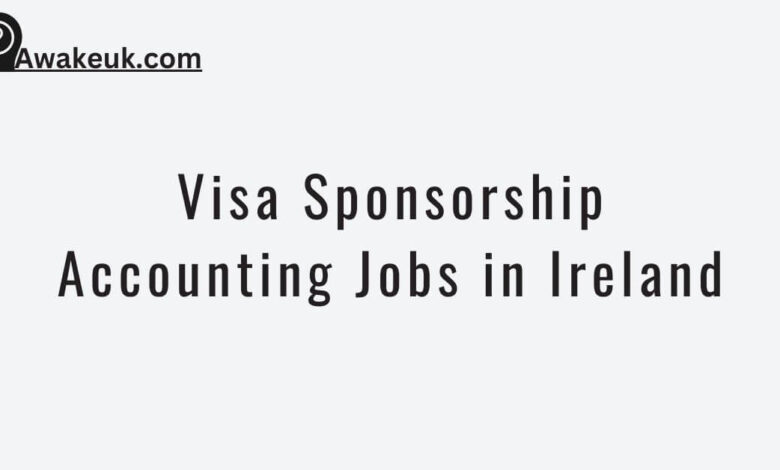 Visa Sponsorship Accounting Jobs in Ireland