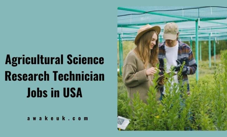 Agricultural Science Research Technician Jobs in USA